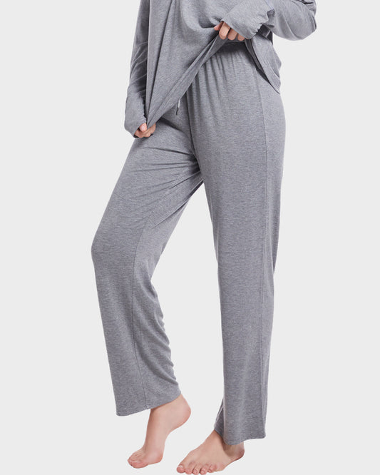 Cozy Modal Cotton Straight Leg Drawstring Lounge Pants