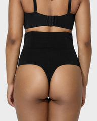 High Waist Criss-Cross Mesh Shaping Thong