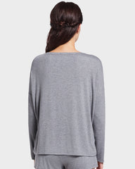 Modal Cotton Relaxed Fit Long Sleeve Henley Shirt