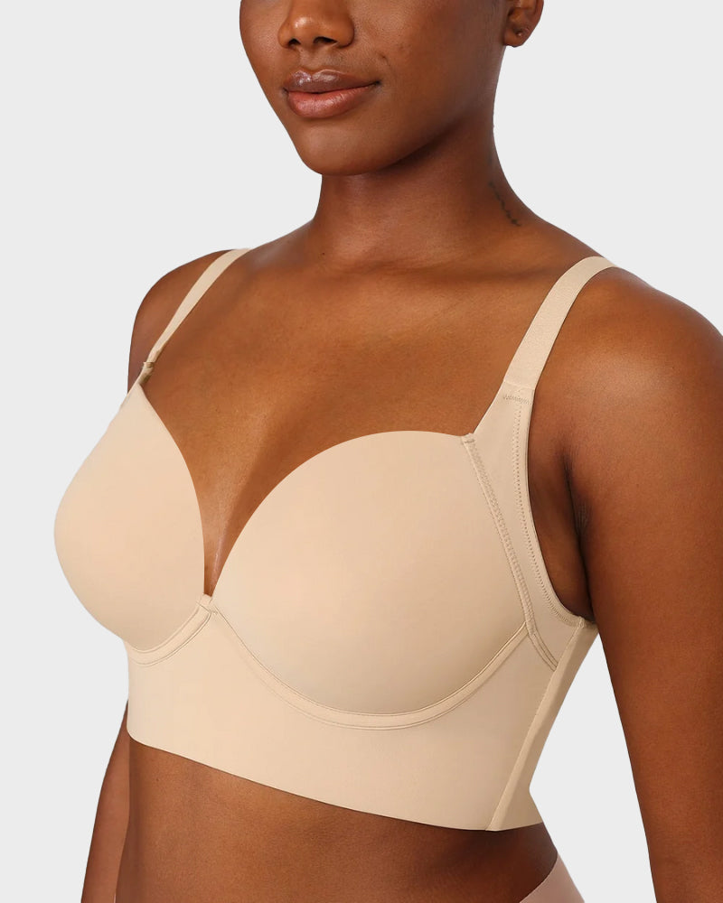Longline Underwire Smoothing Push Up Bra