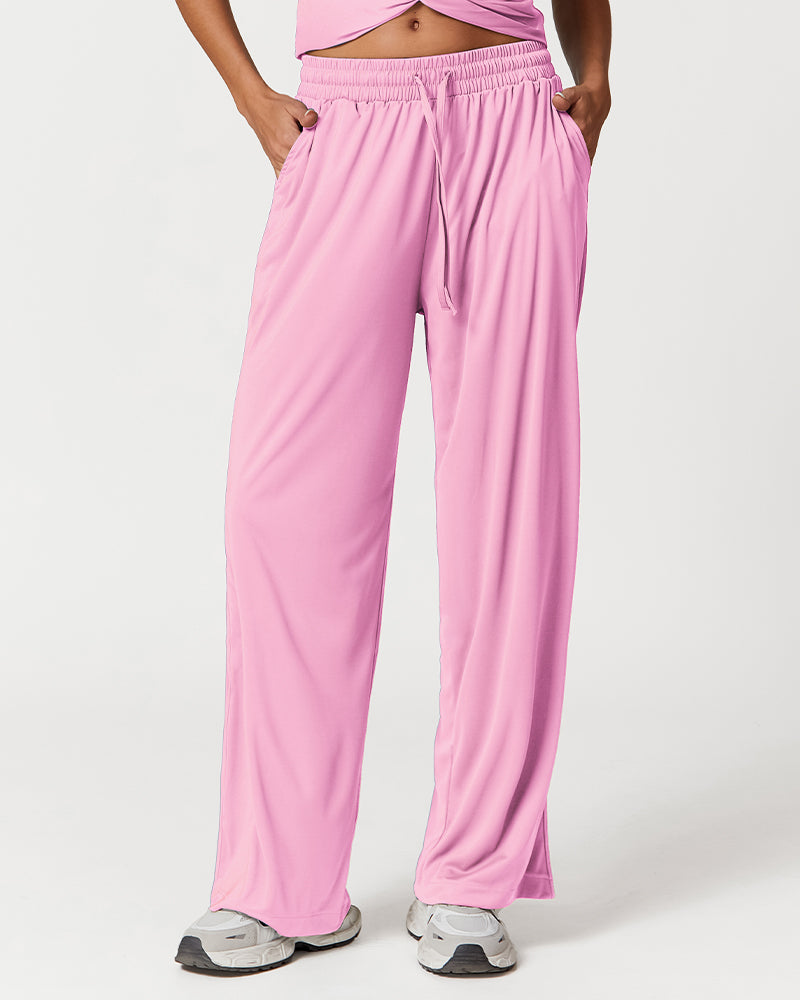 Lightweight Wide Leg Sports Pants