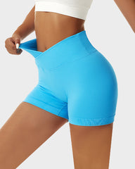 V-Cross Waist Butt Lifting Fitness Shorts