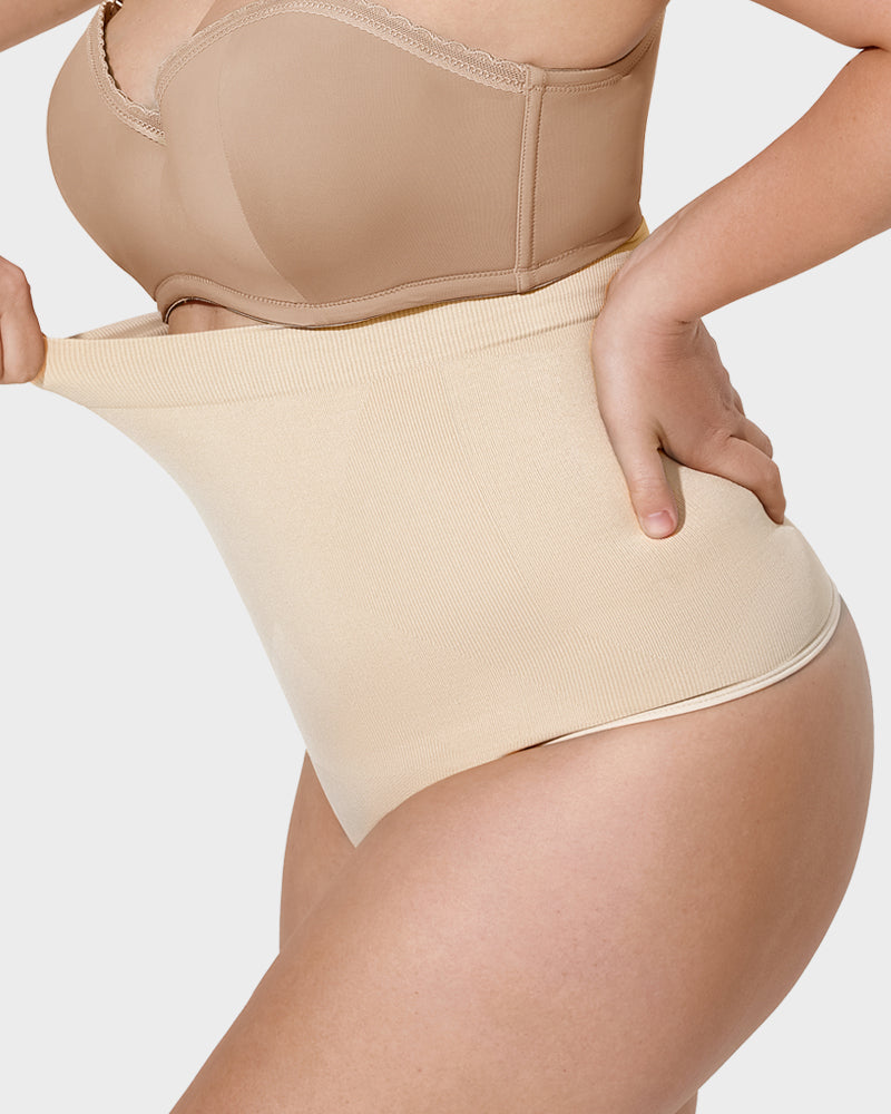 Hunkemöller corrigerende high leg stringbody beige Hunkemöller corrigerende high leg stringbody beige