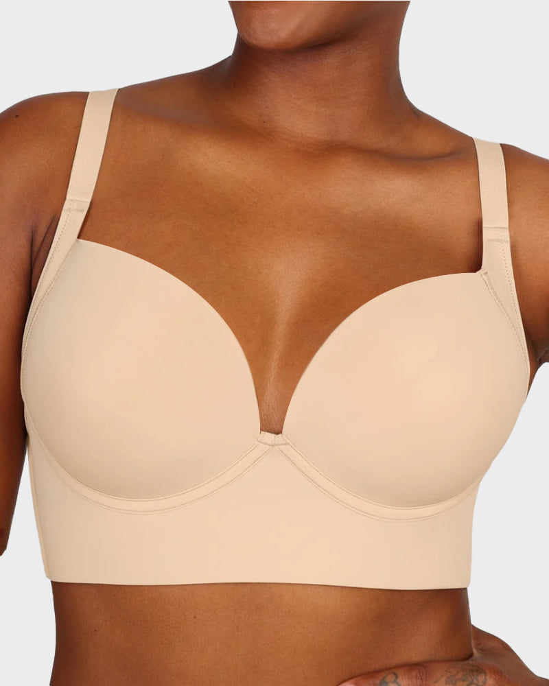 Longline Underwire Smoothing Push Up Bra