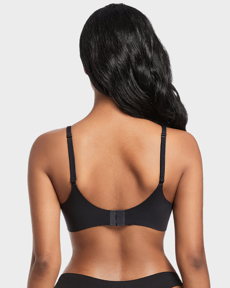 Nipple Push-Up Bra - Black