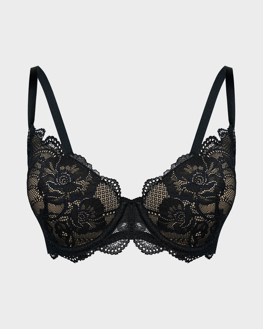 Lace Full Coverage Push Up Bra