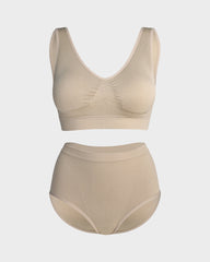 Comfort Wireless Sports Bra and Seamless Panty Set