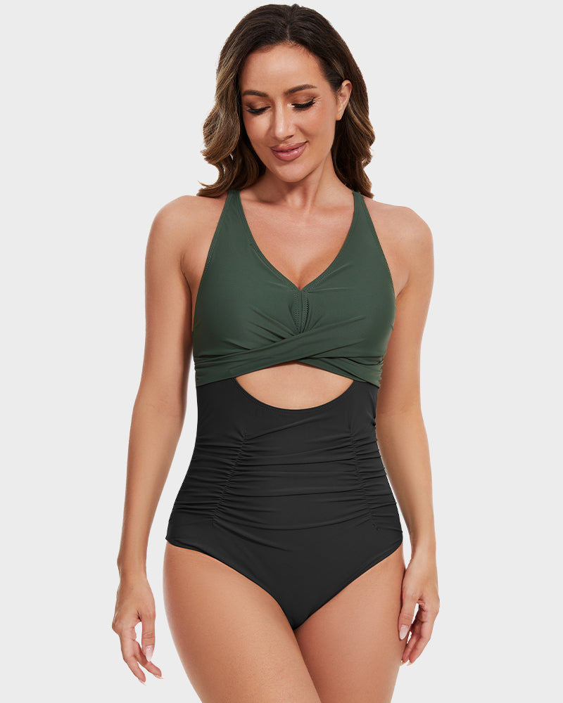 One Piece Swimsuits Push Up Tummy Control Bathing Suits