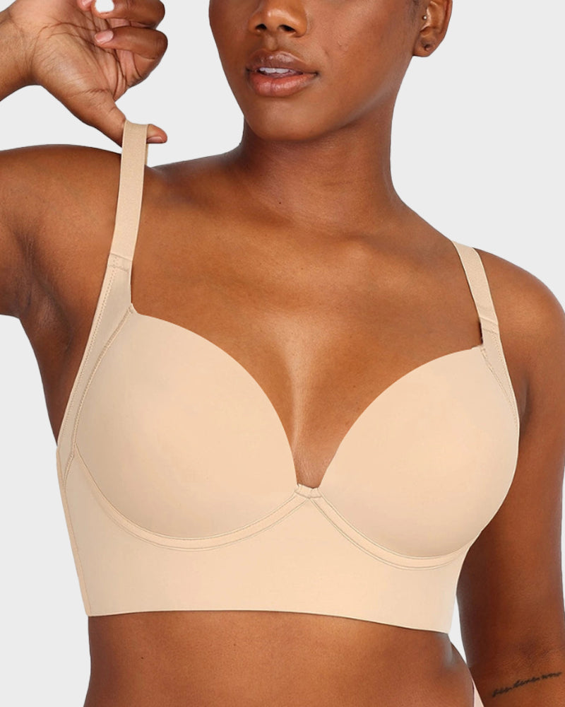 Longline Underwire Smoothing Push Up Bra