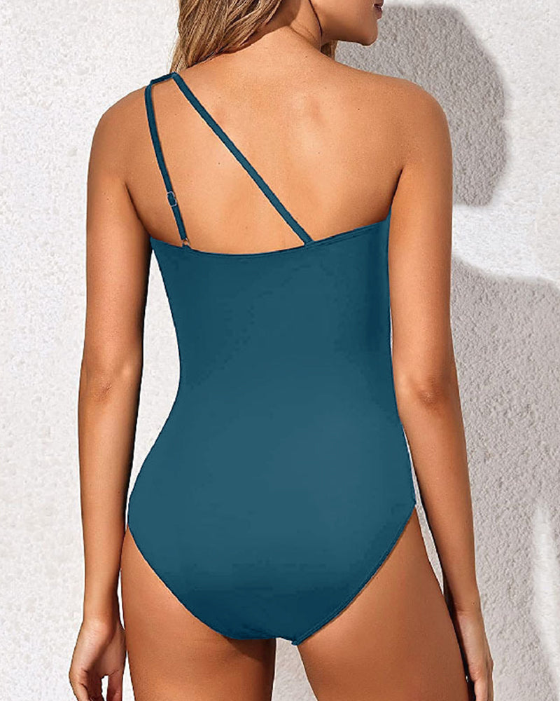 SheCurve® One Shoulder One Piece Swimsuit