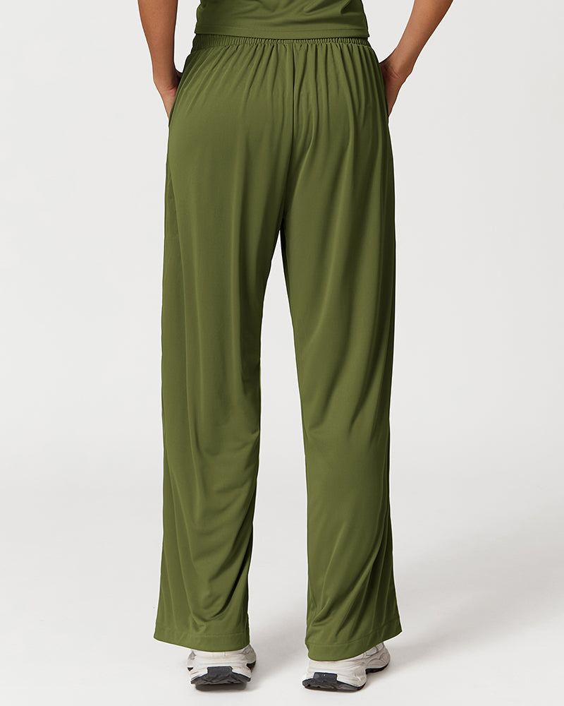 Lightweight Wide Leg Sports Pants