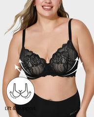 Lace Full Coverage Push Up Bra