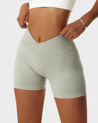 V-Cross Waist Butt Lifting Fitness Shorts