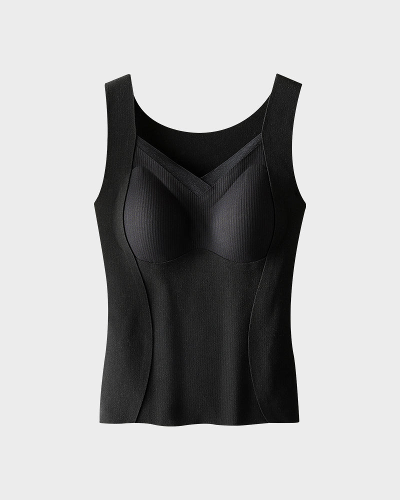 Built-in Bra Thickened Warm Thermal Tank Top