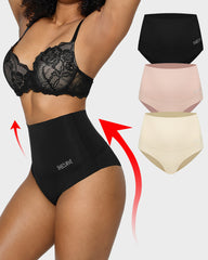 SheCurve®3-Pack High Waisted Tummy Control Panties