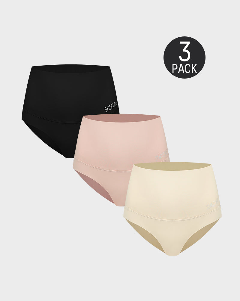 SheCurve®3-Pack High Waisted Tummy Control Brief Panties