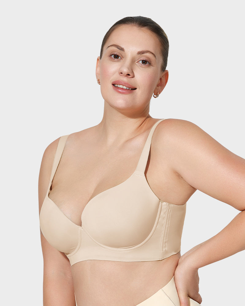 Back Smoothing Push-Up Plunge Bra