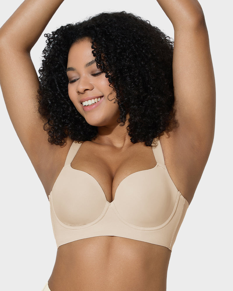 Back Smoothing Push-Up Plunge Bra