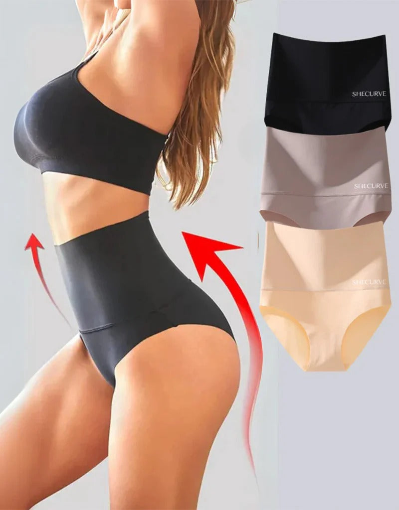ASIMOON High Waisted Tummy Control Cotton Underwear Panties Briefs For