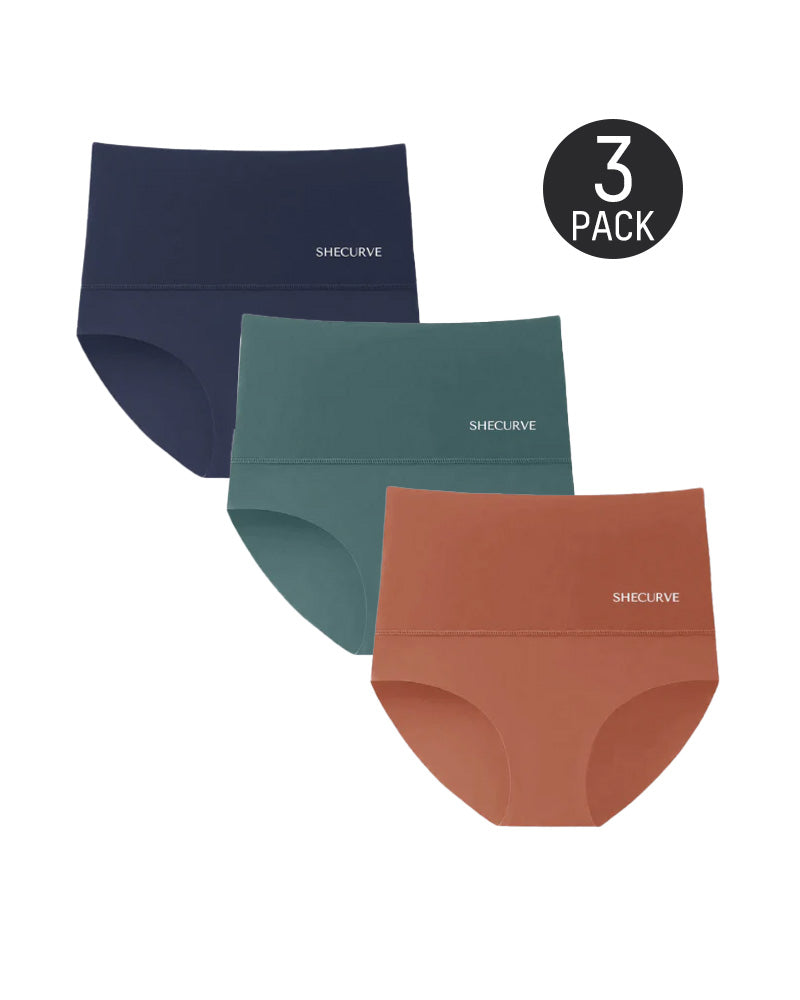 SheCurve®3-Pack High Waisted Tummy Control Brief Panties