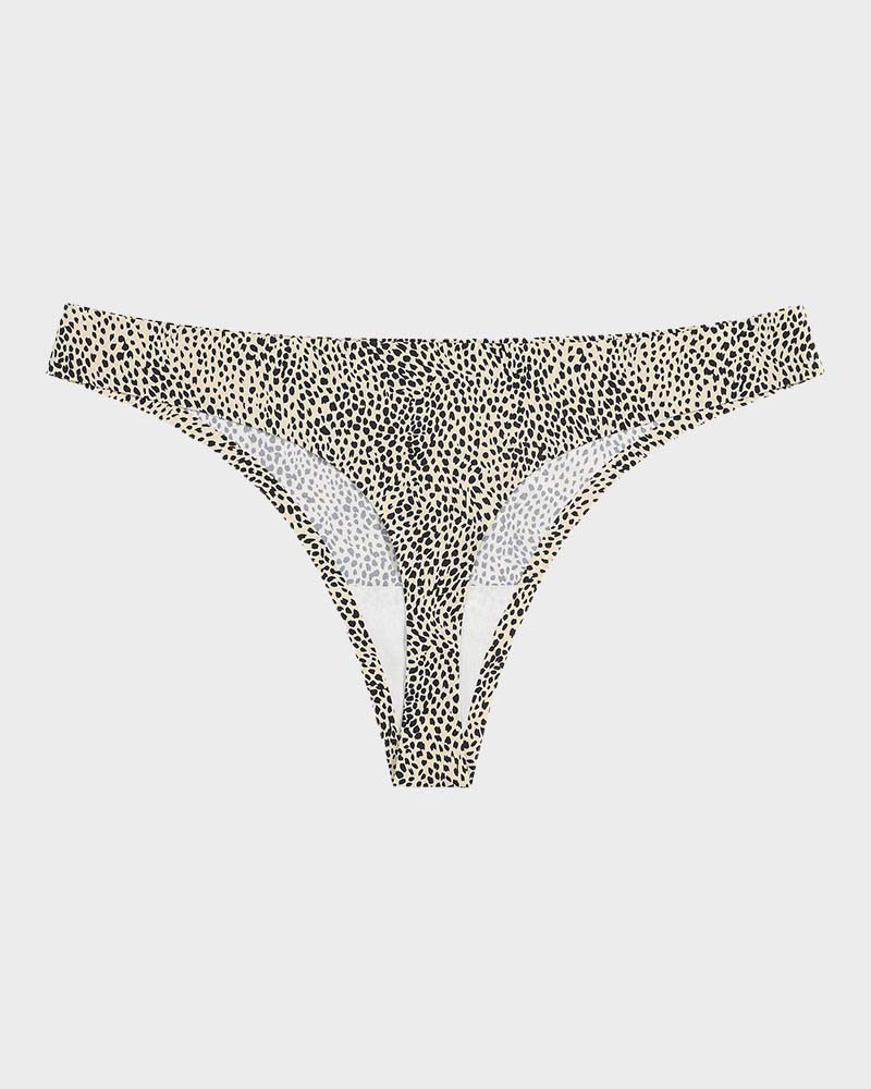 SheCurve®Low-Rise Animal Print Seamless Thong Panty