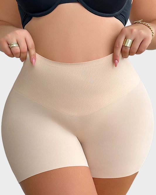 SheCurve®Seamless Mid-Rise Tummy Control Shaping Shorts