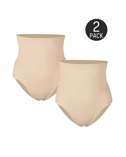 High Waist Tummy Control Brief Panty (2 Pack)