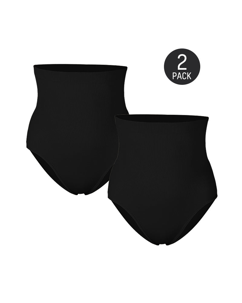 High Waist Tummy Control Shaping Brief Panty (2 Pack)