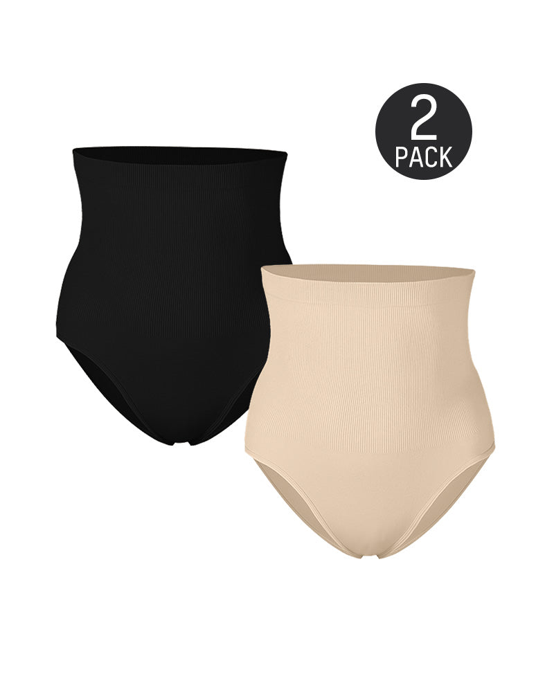 High Waist Tummy Control Brief Panty (2 Pack)