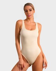 SheCurve® Wide Strap Backless Thong Bodysuit