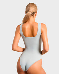 SheCurve® Wide Strap Backless Thong Bodysuit