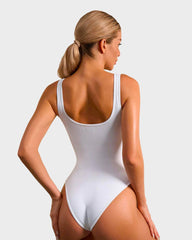 SheCurve® Wide Strap Backless Thong Bodysuit