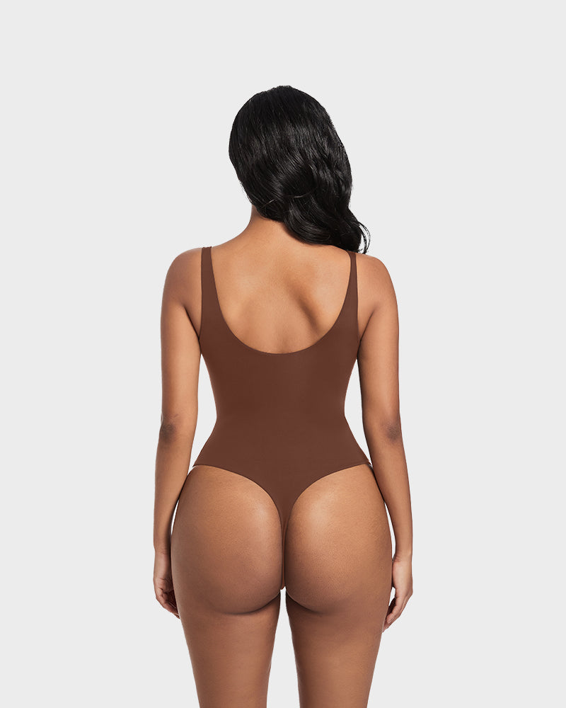 SheCurve®Seamless Sculpt Sleeveless Scoop Neck Thong Bodysuit