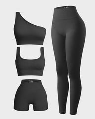 SheCurve®Seamless Ribbed Workout Activewear Sets (4 Colors)