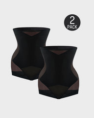 SheCurve® 2-Pack-High Waist Mesh Tummy Control Butt Lifting Shaping Panty