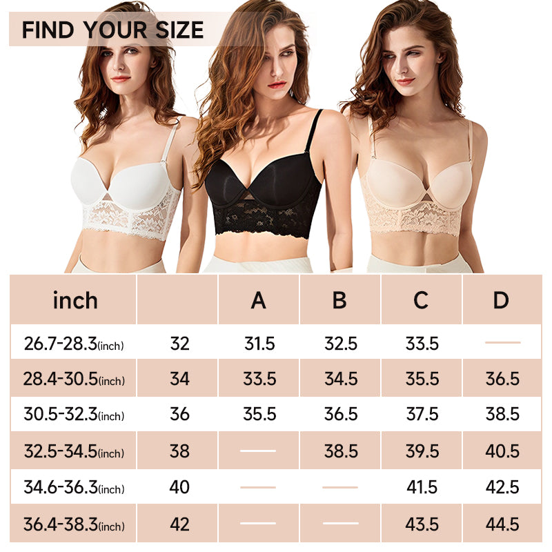 SheCurve® Women's Push Up Convertible Lace Backless Bra(BUY 1 GET 1 FREE)