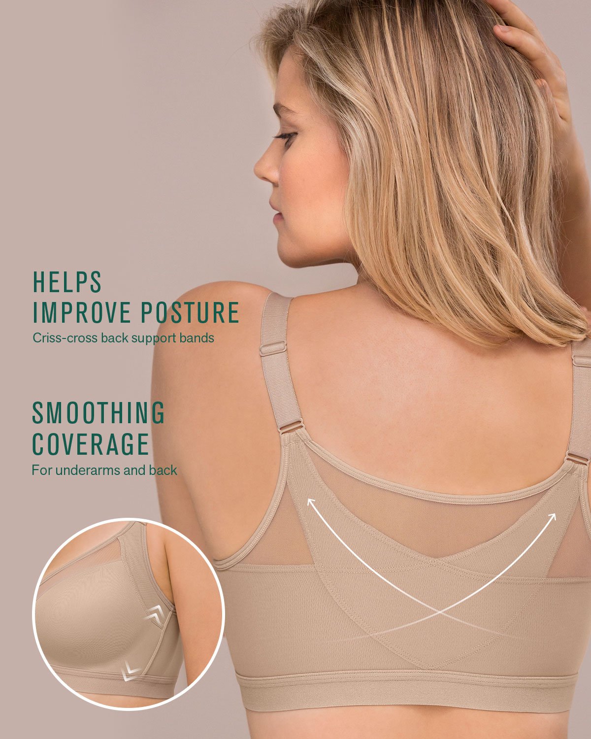 Shecurve®Comfort Posture Corrector Bra with Contour Cups Bra(BUY 1 GET 2 FREE)-BEIGE+White+Black